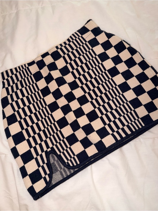 Urban Outfitters Dresses & Skirts - Urban Outfitters Checkerboard Knit Mini Skirt - Black & Cream